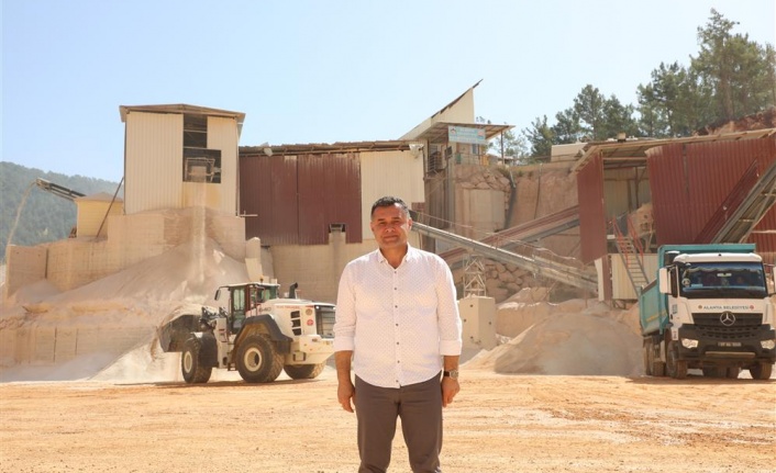 Alanya Belediyesi Maden Kalker Ocağı’nda üretim 2 katına yükseldi