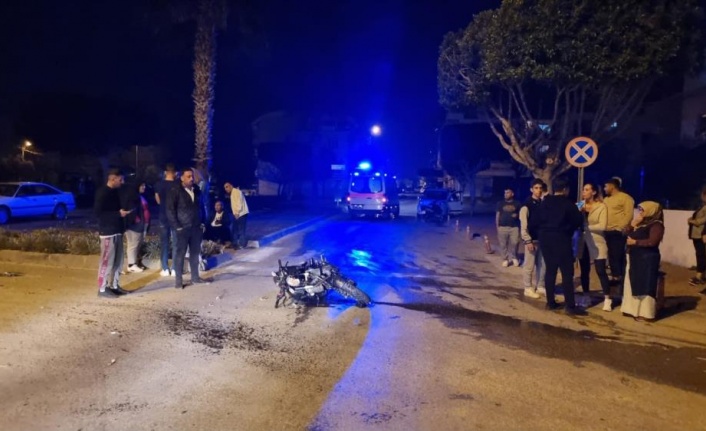 Manavgat’ta otomobille motosiklet çarpıştı: 1 yaralı