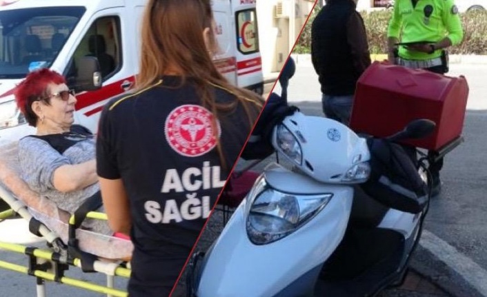 Yaya geçidinden geçen Alman kadına motosikletli kurye çarptı